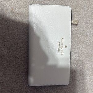 Kate Spade Ivory Wallet with Gold Details